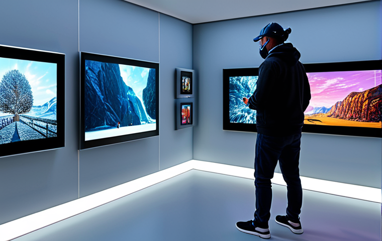 **
"A vibrant digital art exhibition, showcasing a diverse range of artworks on virtual walls within a 3D gallery space. The scene should be well-lit with artfully placed spotlights, highlighting the details of each piece. Viewers, represented by avatars, are navigating the space, some engaging with interactive displays. The overall atmosphere is professional and inviting. Safe for work, appropriate content, fully clothed avatars, perfect anatomy, natural proportions, professional digital rendering, high quality."
**