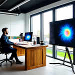 인스타그램 디지털아트 계정 운영 - Modern Digital Art Studio**

"A brightly lit, modern digital art studio in Amsterdam, Netherlands. A...